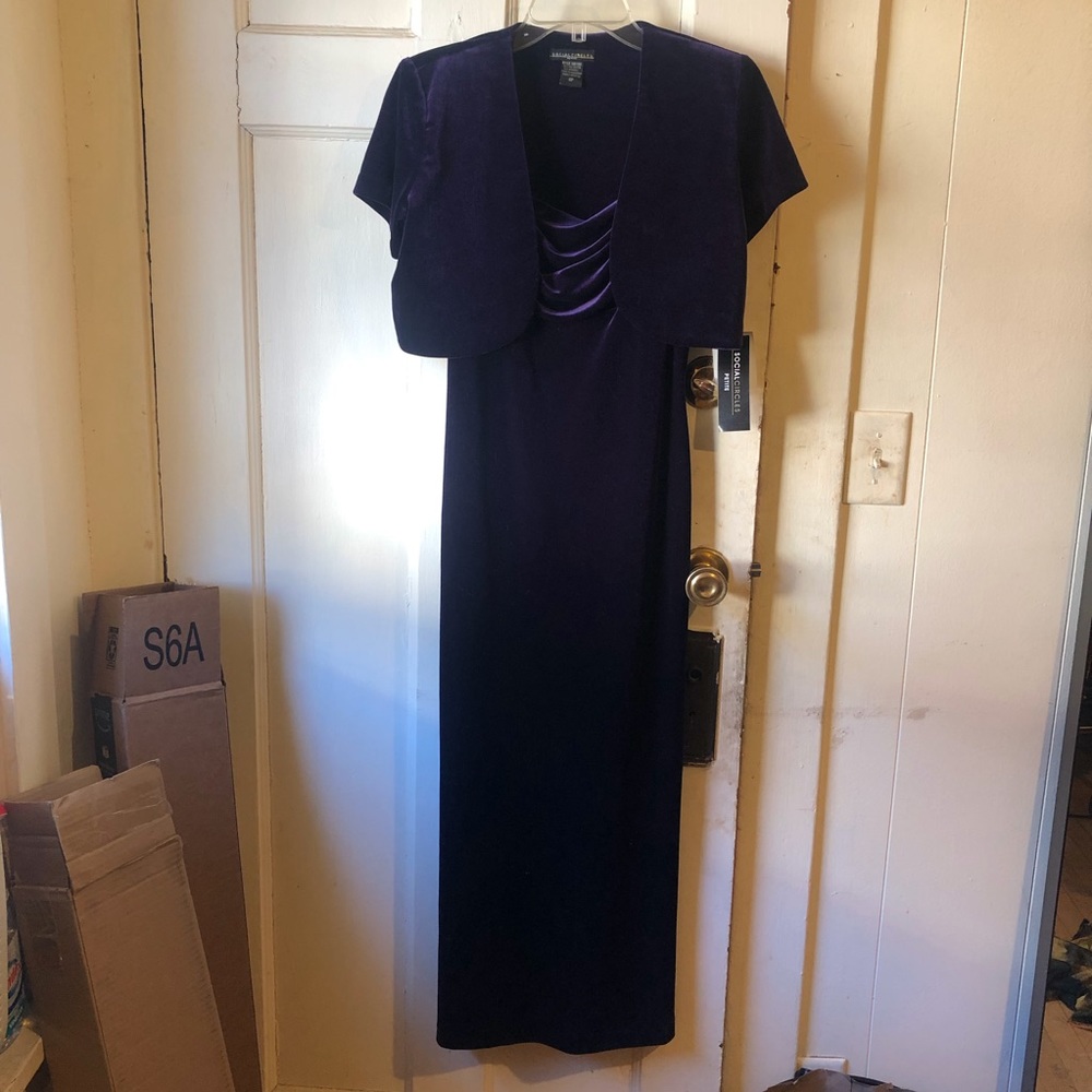 NWT! Social Circles 2-pc purple dress, 4P